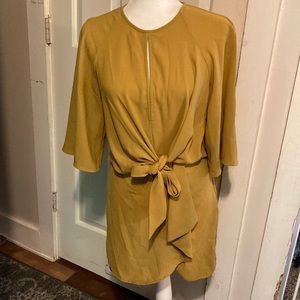 Topshop mustard colored mini dress size 4